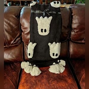 Rachel Zoe Black Ghost Decorative Throw Blanket
